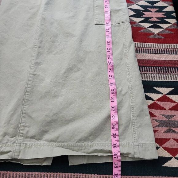 Vintage 90s Gap Cotton Cargo‎ Maxi Skirt Sz 12/M Khaki Tan Modest Minimalist - Picture 7 of 7